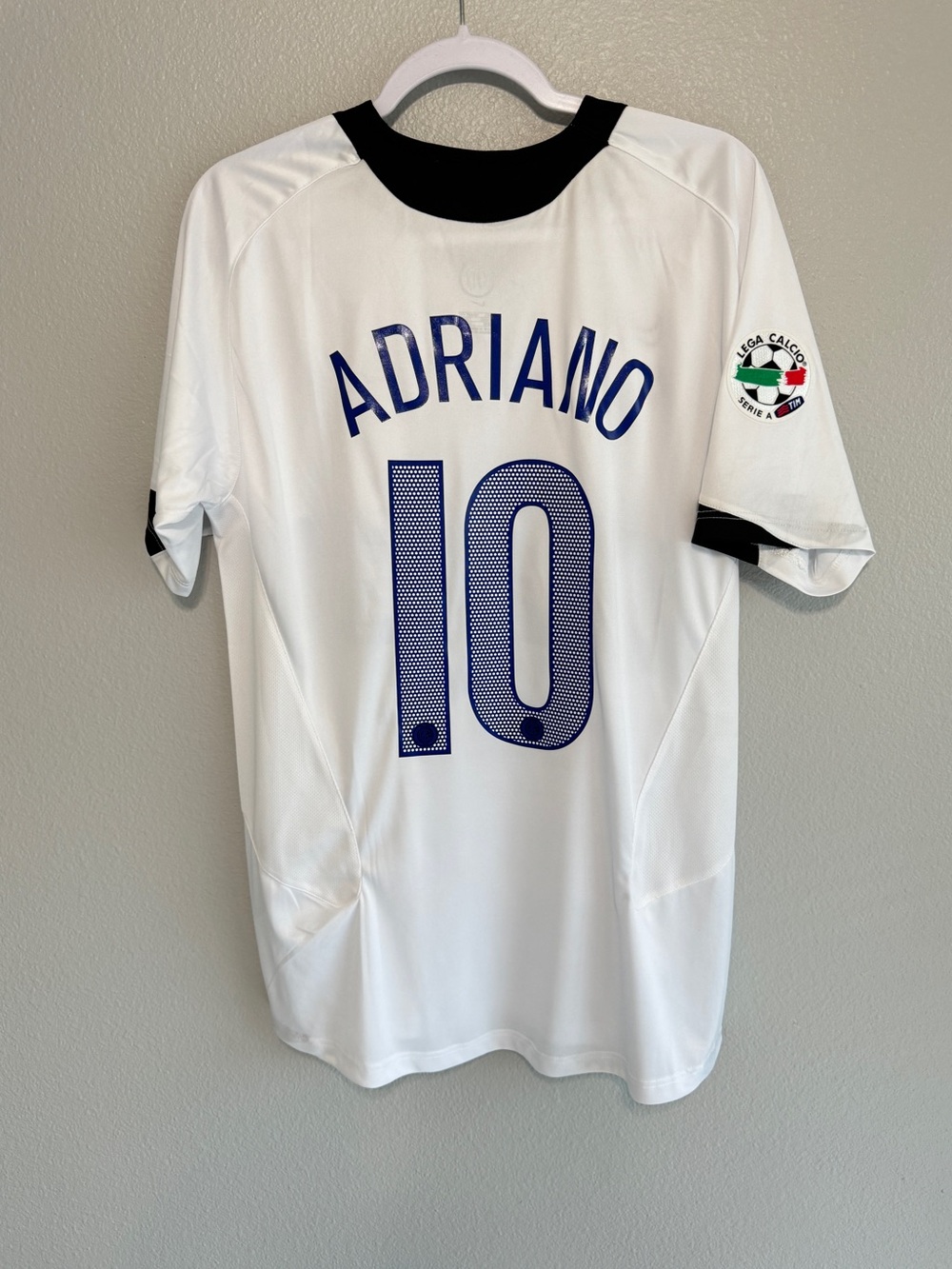 Vintage Nike Inter Milan 2005/2006 Adriano away white soccer jersey